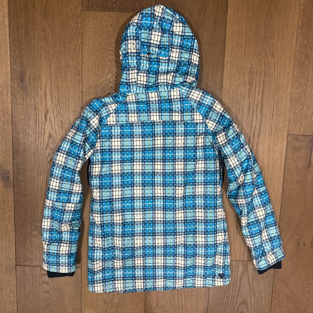 Burton The White Collection Blue Plaid DryRide Ski Snowboard Jacket - Picture 2 of 10